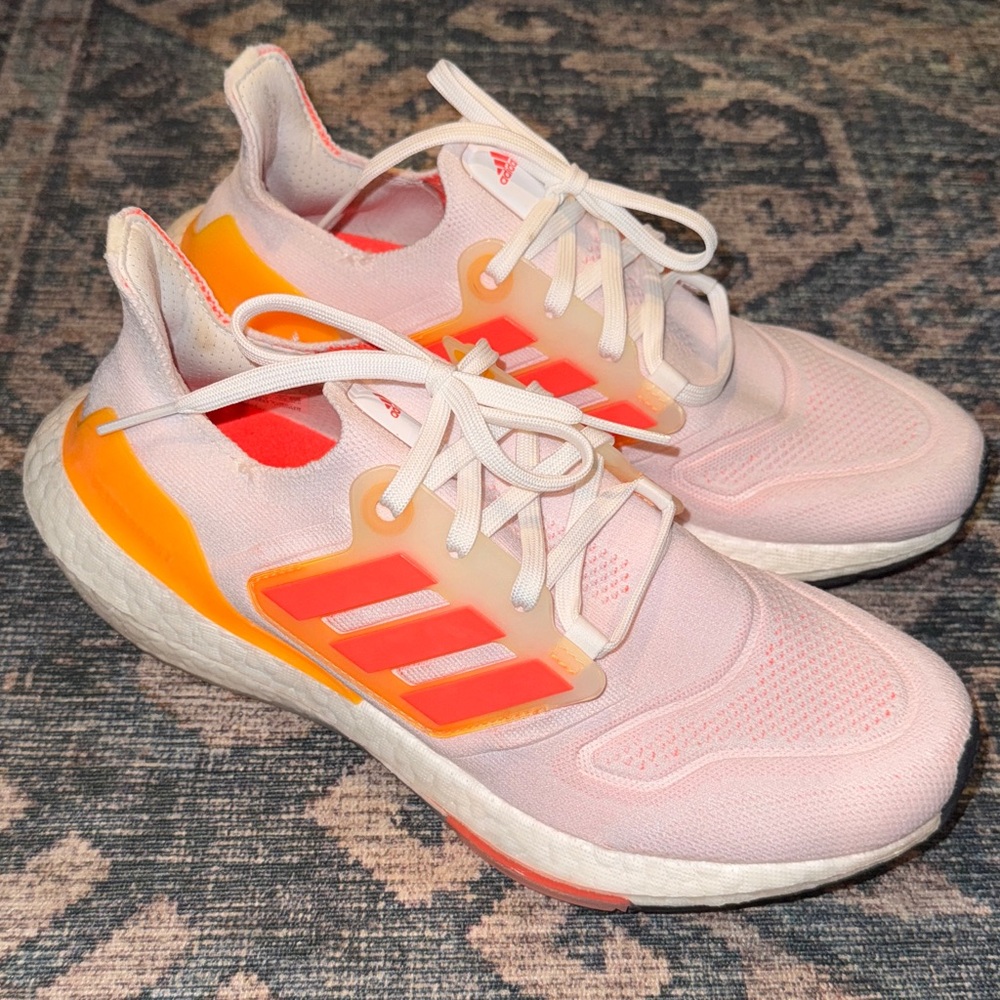 Adidas Ultraboost 22 - Vibrant Pink and Orange Running Shoes